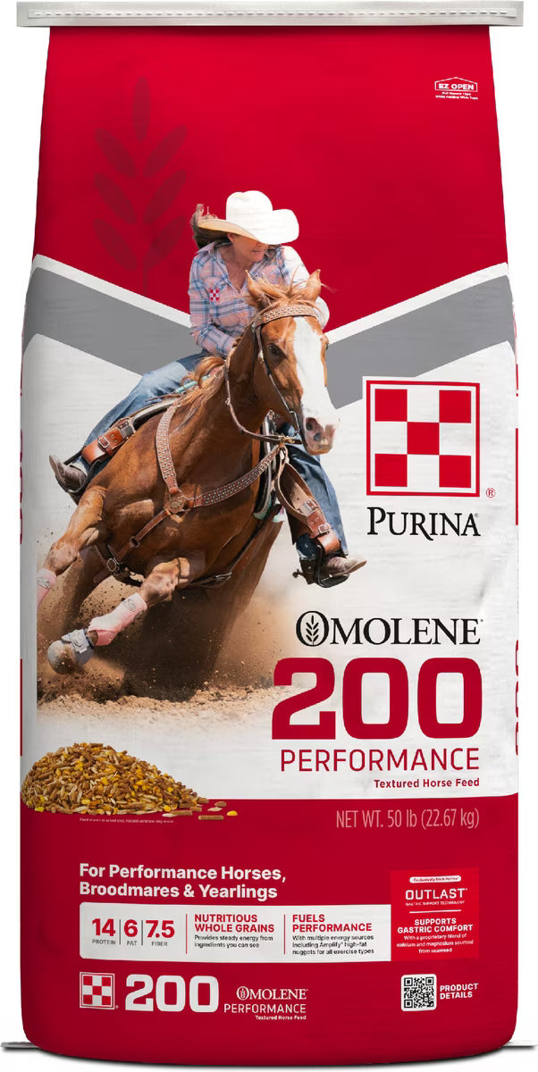 Purina Omolene 200 Performance Horse Feed 50lb