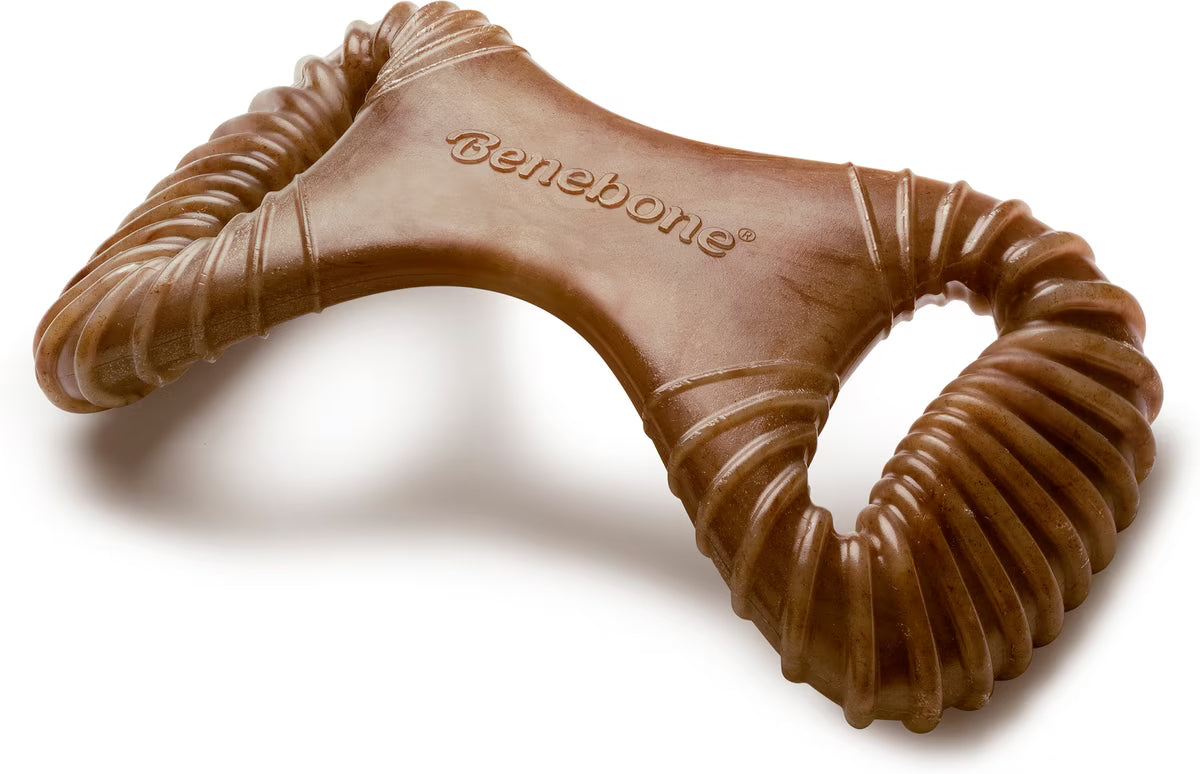Benebone Dental Bacon Flavored Durable Dog Chew Toy Large