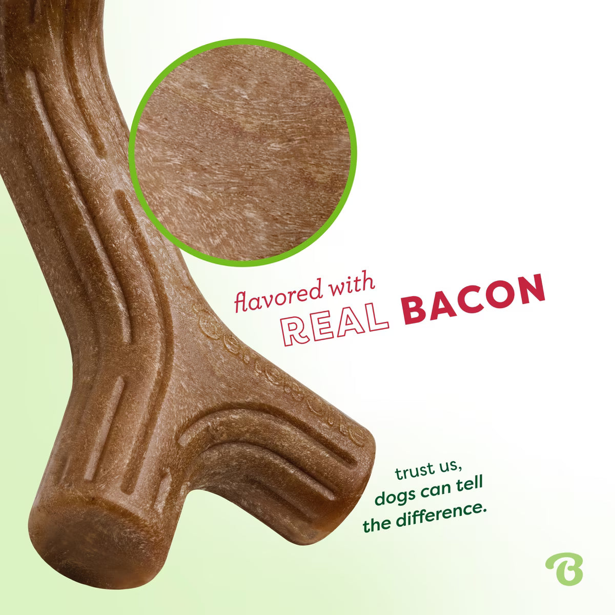 Benebone Bacon Stick Durable Dog Chew Large