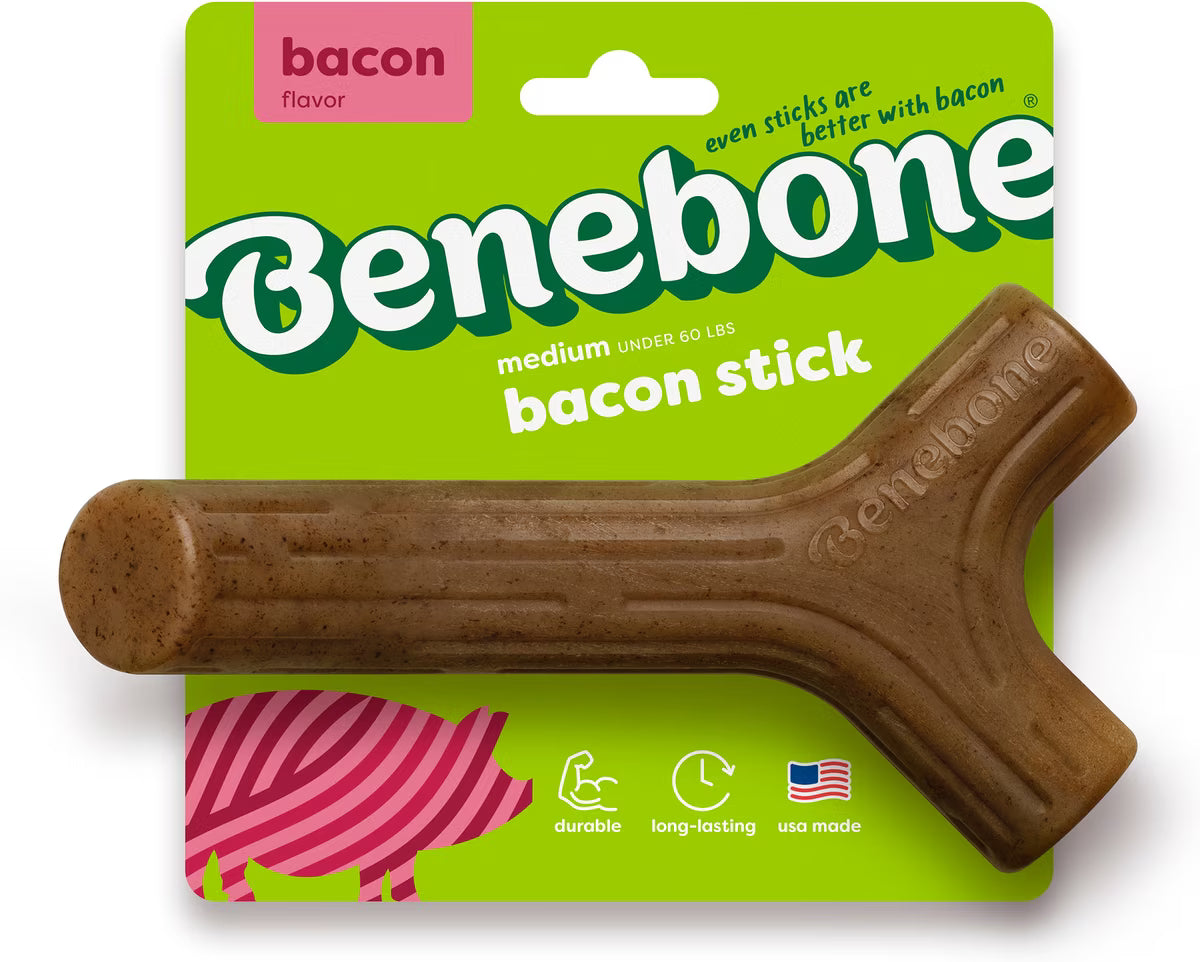 Benebone Bacon Stick Durable Dog Chew Medium