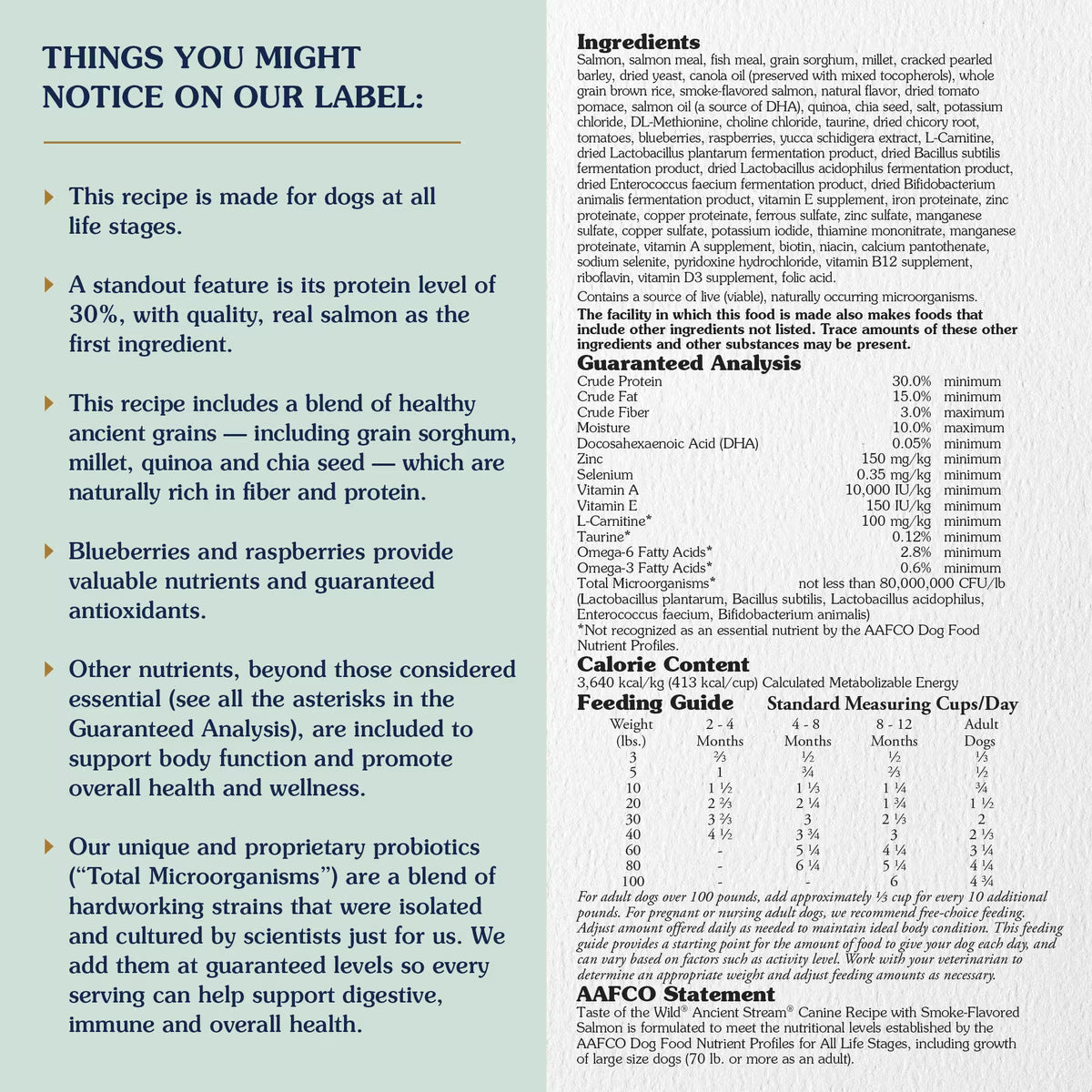 Taste of the Wild Ancient Stream All Life Stages Smoke-Flavored Salmon & Ancient Grains Recipe Dry Dog Food 14lb