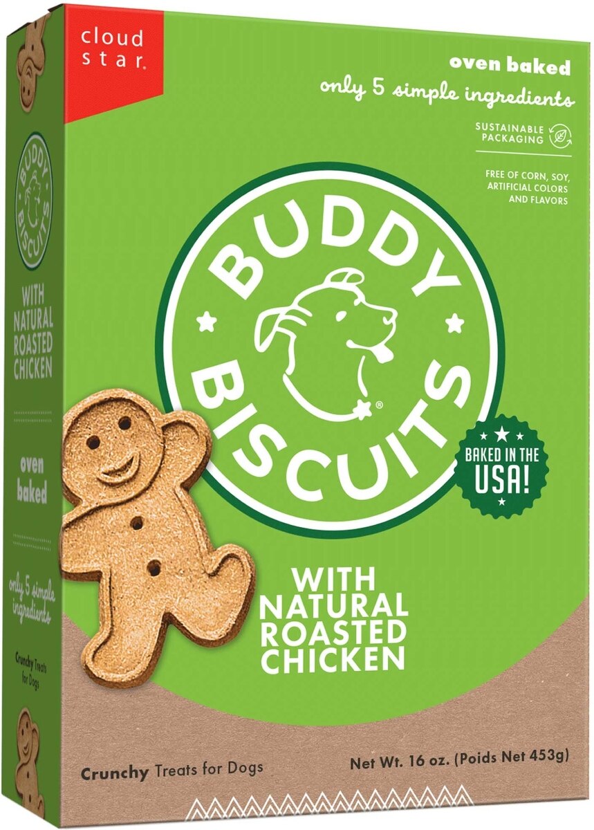 Buddy Biscuits with Roasted Chicken Oven Roasted Dog Biscuits 16oz