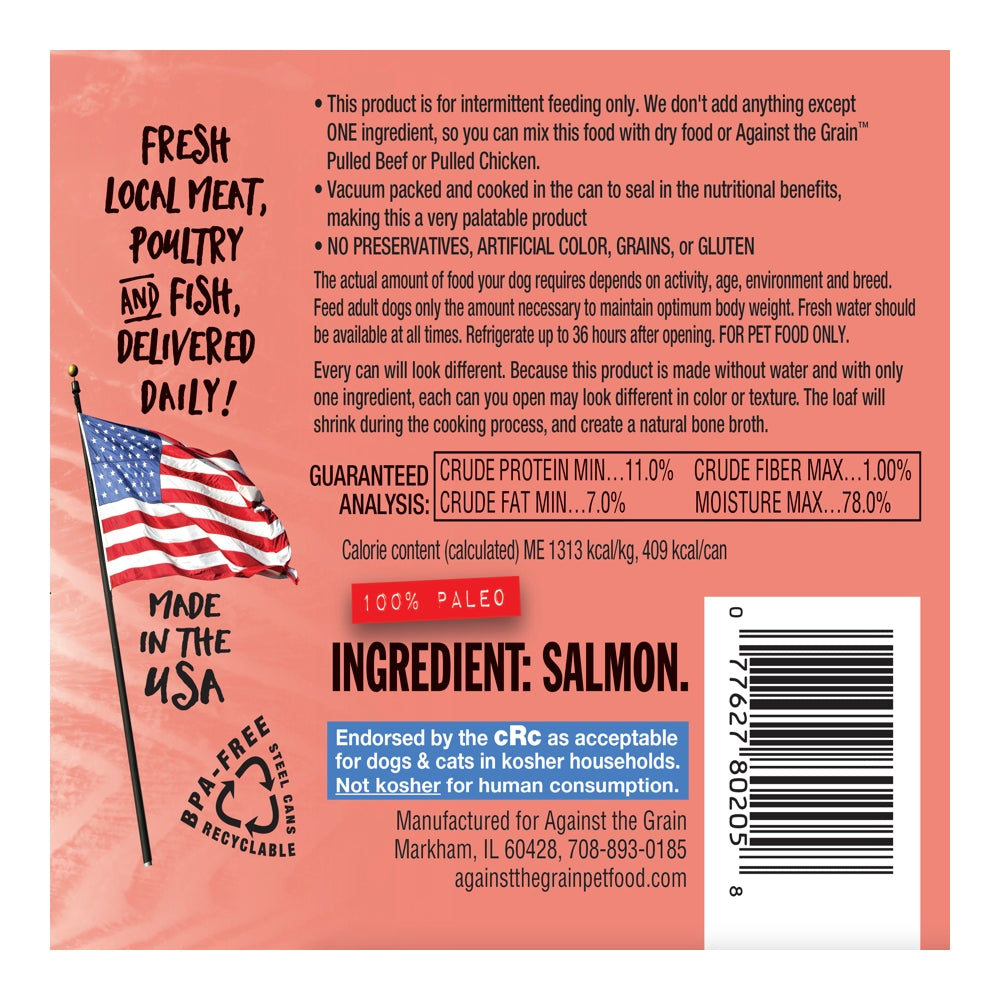 Against The Grain Nothing Else! 100% Salmon Canned Dog Food 11oz