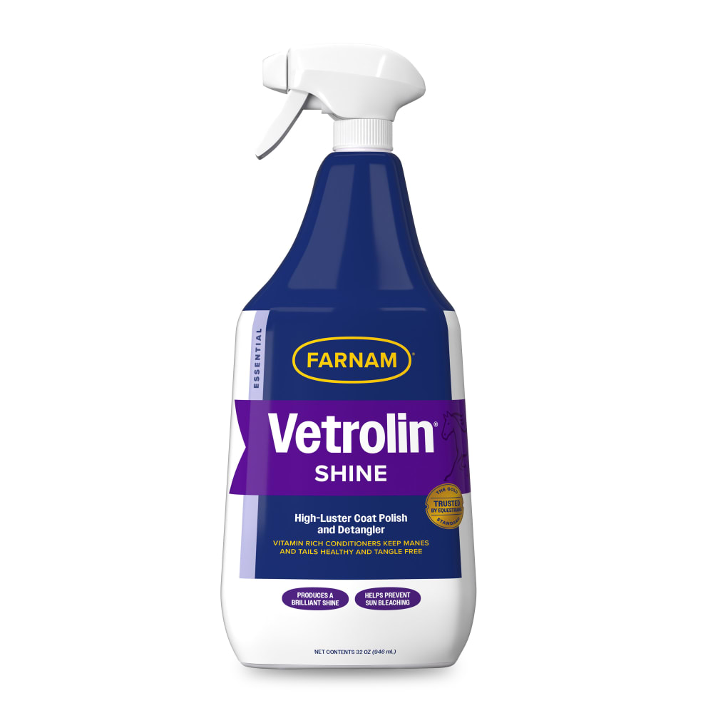 Vetrolin Shine, Coat, Polish & Conditioner for Horses, Livestock and Dogs 32oz