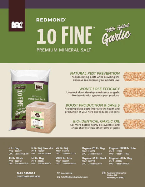 REDMOND SALT WITH GARLIC 44 (in store Today)