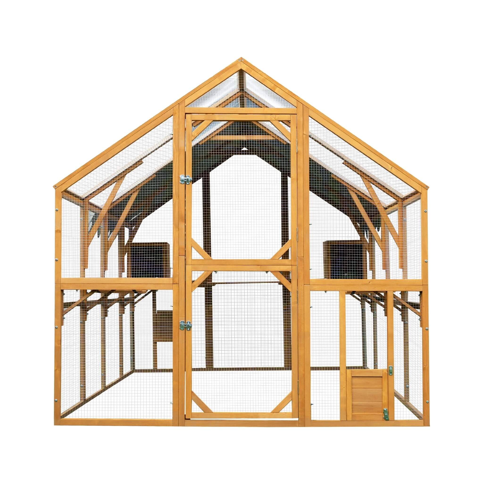 110-Inch Large Outdoor Kitten Playpen Chicken Coop With Waterproof Cover