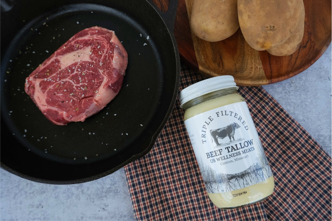 Premium Beef Tallow (Triple Filtered) - 4 pk (14 oz jars) - Ships Separately