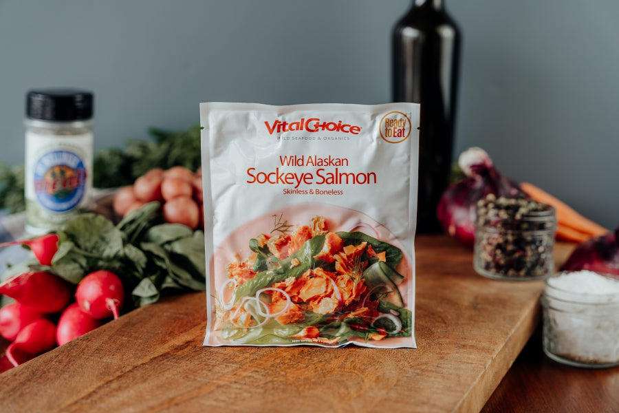 Wild Red Boneless Skinless Pouched Salmon - 6 oz.