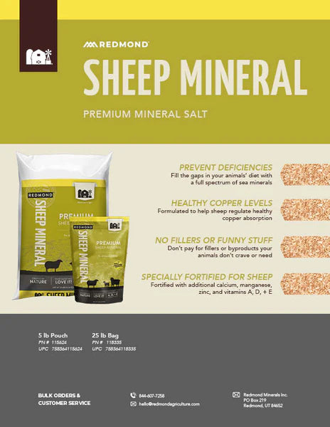 REDMOND SHEEP MINERAL 5#