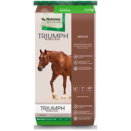 Nutrena TRIUMPH SENIOR With Molasses Pallet Buy  (40 -50lb bags) web only