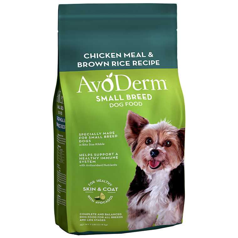 AvoDerm Small Breed Adult Chicken Meal & Brown Rice Recipe Dry Dog Food 7lb