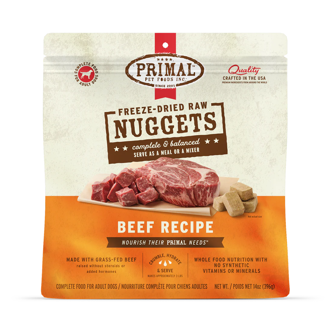 Primal Freeze-Dried Nuggets Beef Formula for Dogs 5.5oz