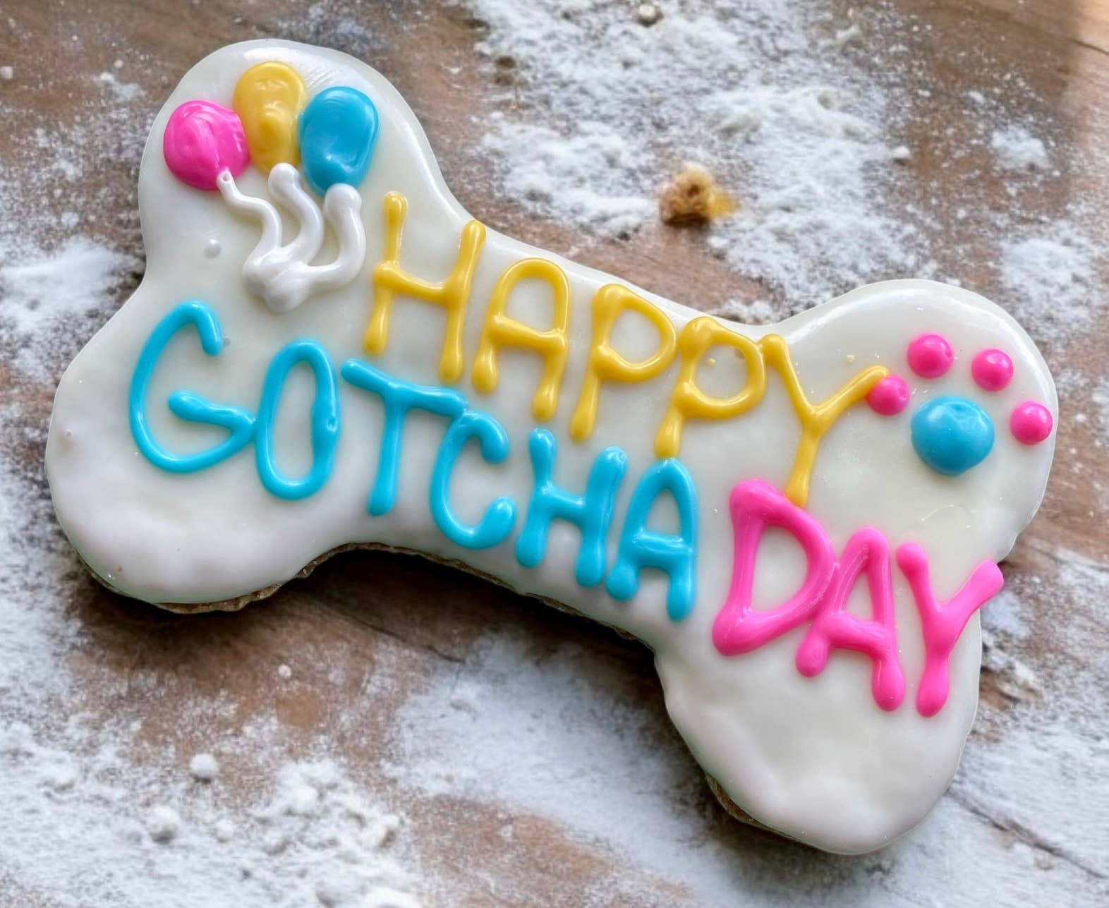 6 inch Gotcha Day PAWTY Bone Dog Treats