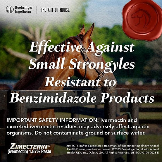 Zimecterin Ivermectin Dewormer Paste for Horses 1.87% 0.21oz