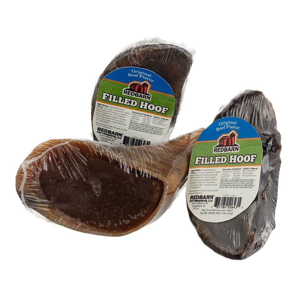 FILLED HOOF DOG TREAT BEEF