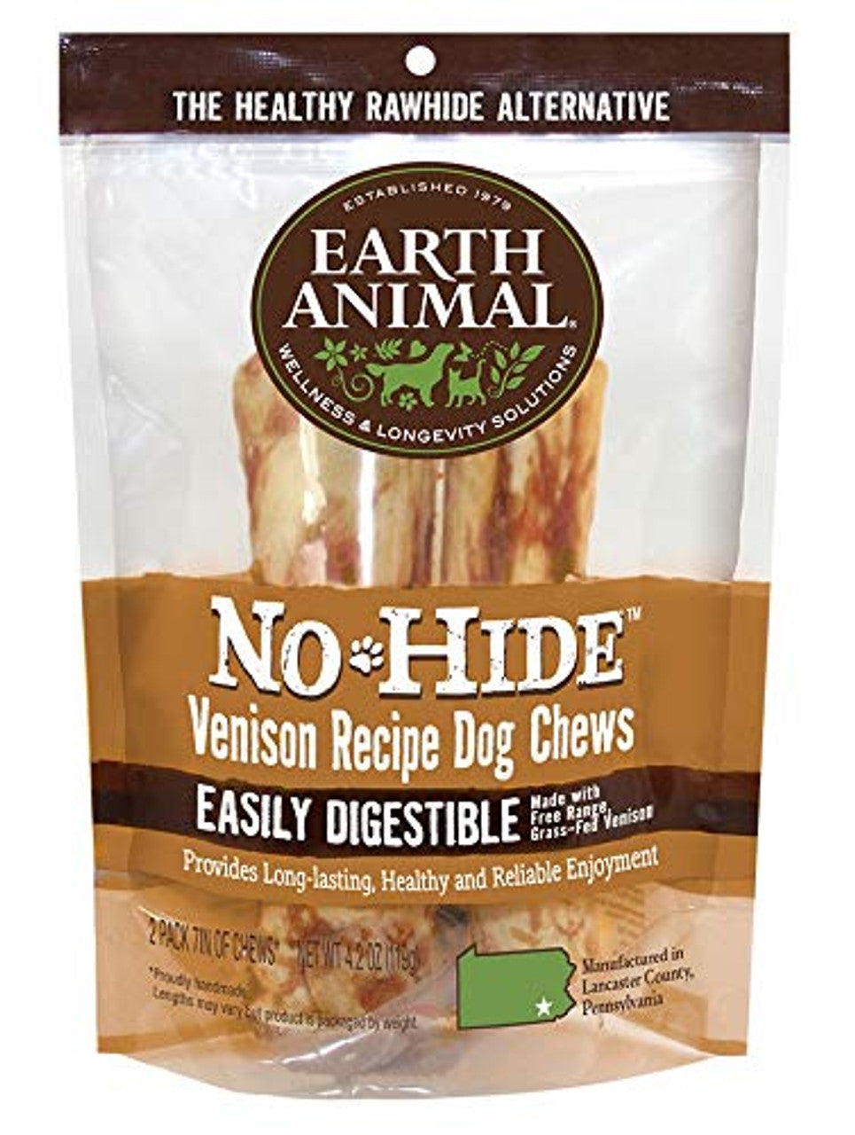 No-Hide 7" Venison Chew 2pk