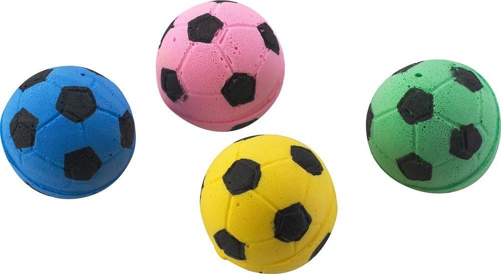 Soccer Ball Cat Toy 4PK