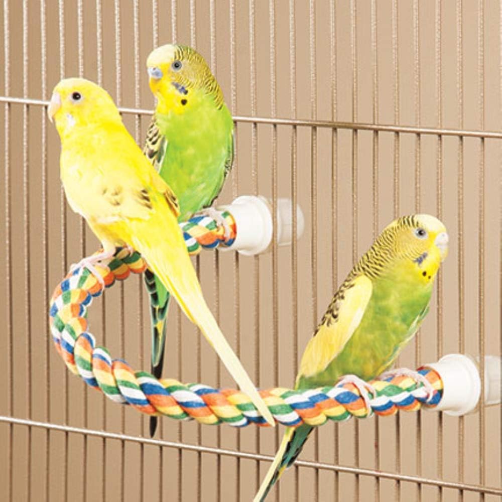 JW Pet Comfy Perch For Birds Flexible Multi-Color Rope 21"