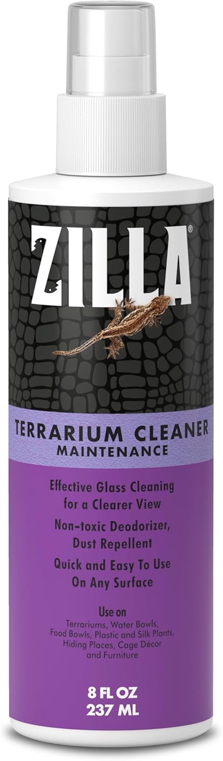 Zilla Terrarium Cleaner, For Glass, Acrylic, Hard Surfaces and More, Anti-Static Dust Control 8OZ