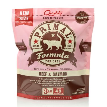 Primal Raw Beef Salmon Cat 3
