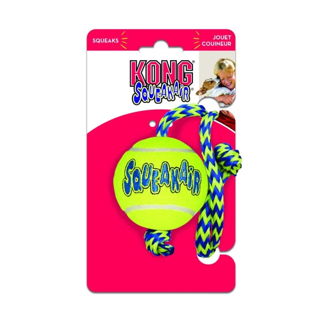 SQUEAKER BALL W/ROPE AST21