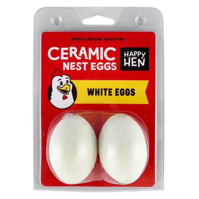 CERAMIC NEST EGGS 2PK WHITE 17