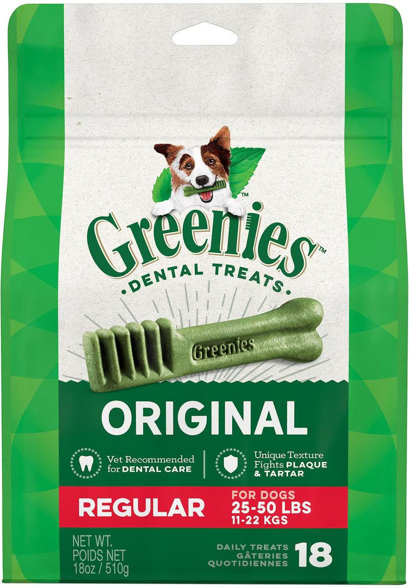 Greenies Regular Original Dental Dog Chews 18pk
