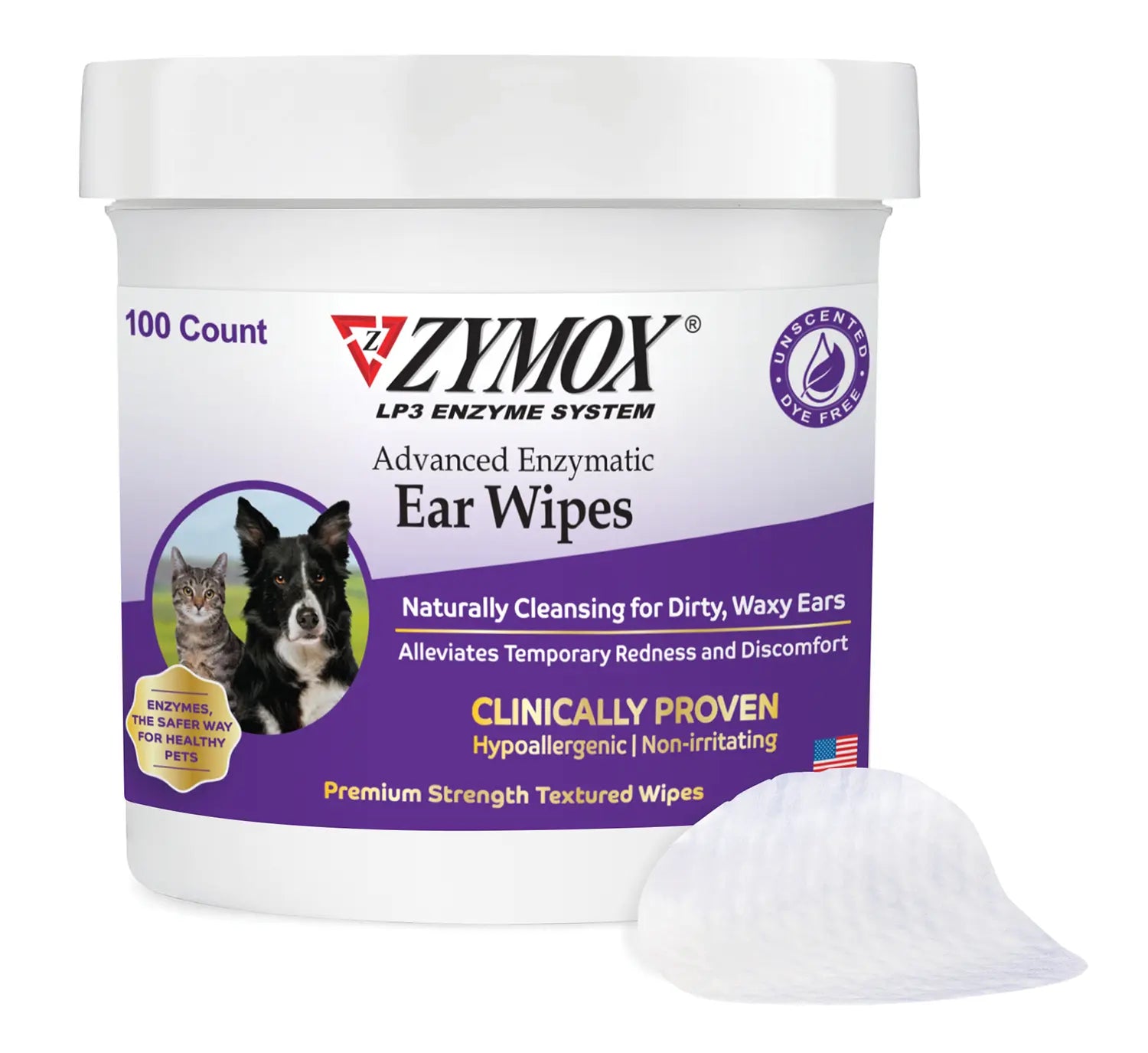 ZYMOX® Advanced Enzymatic Ear Wipes 100ct