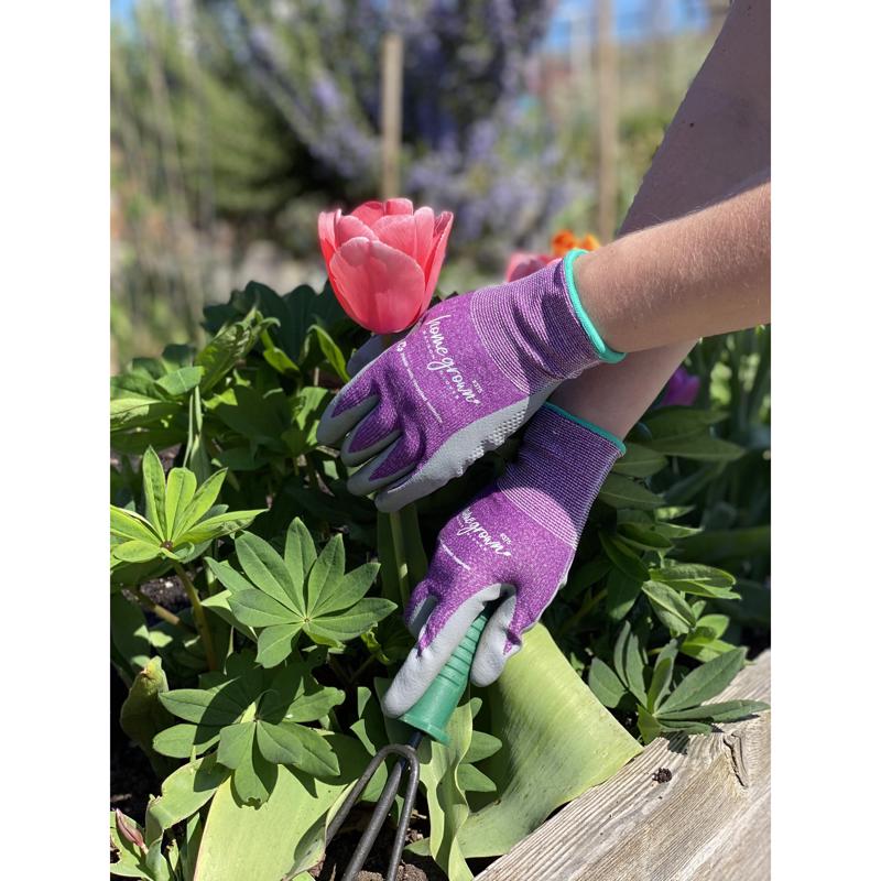 Watson Gloves Homegrown Polyester Knit Karma Purple Gardening Gloves