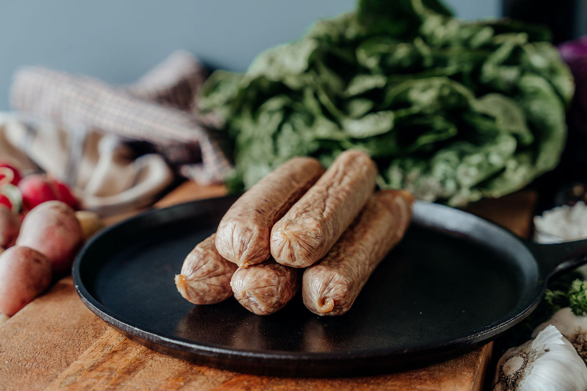 Sugar Free Smoked Pork Bacon Bratwurst - 1.25 lb pkg