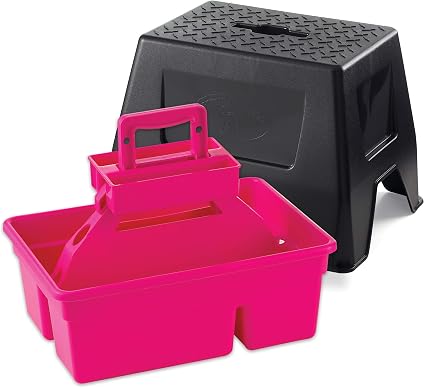 Little Giant Duratote Step Stool with Grooming Box Pink