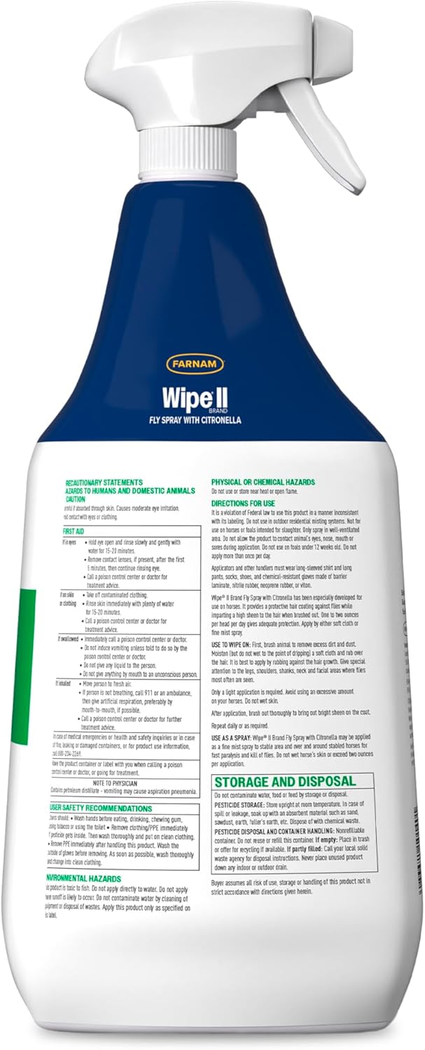 WIPE II FLY SPRAY 32 OZ
