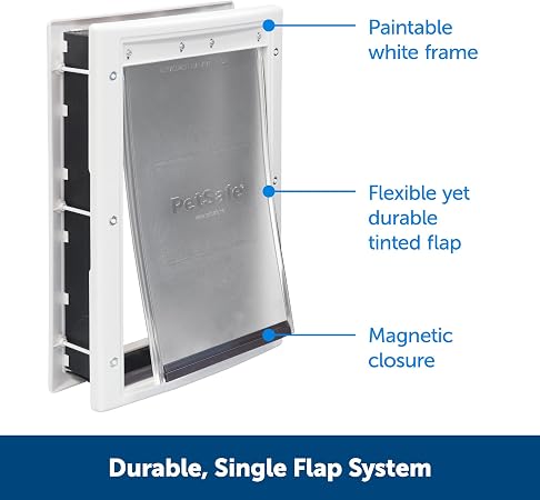 PetSafe Plastic Pet Door with White Frame XL