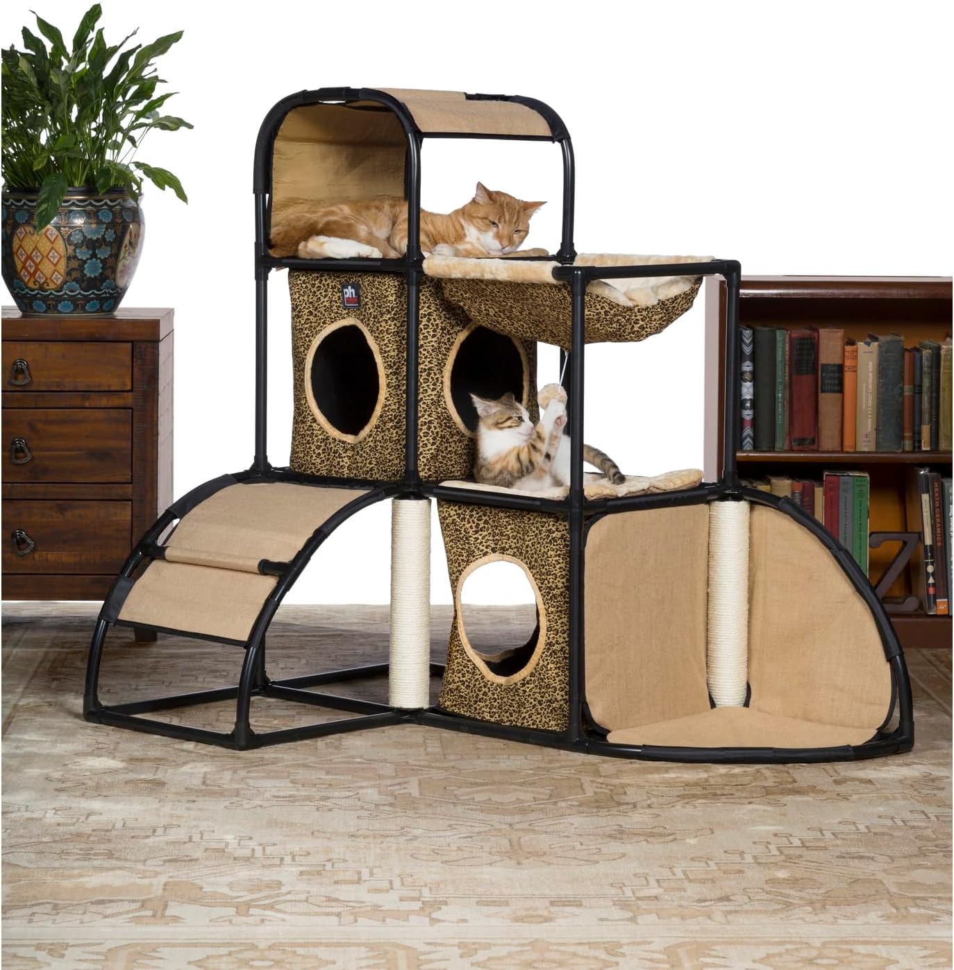 Prevue Pet Products Catville Townhome, Leopard Print