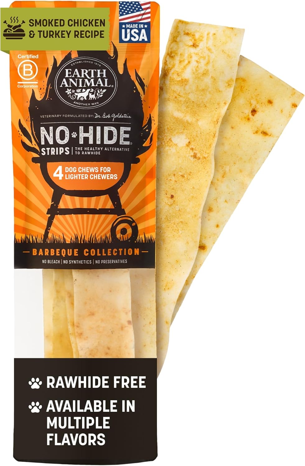 No-Hide strip 4 CT BBQ CHICKEN