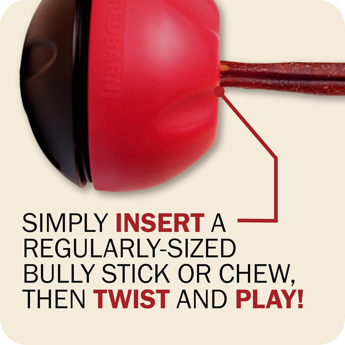Redbarn Grab-a-Bull Chew & Bully Stick Holder & Wobbler Toy for Dogs