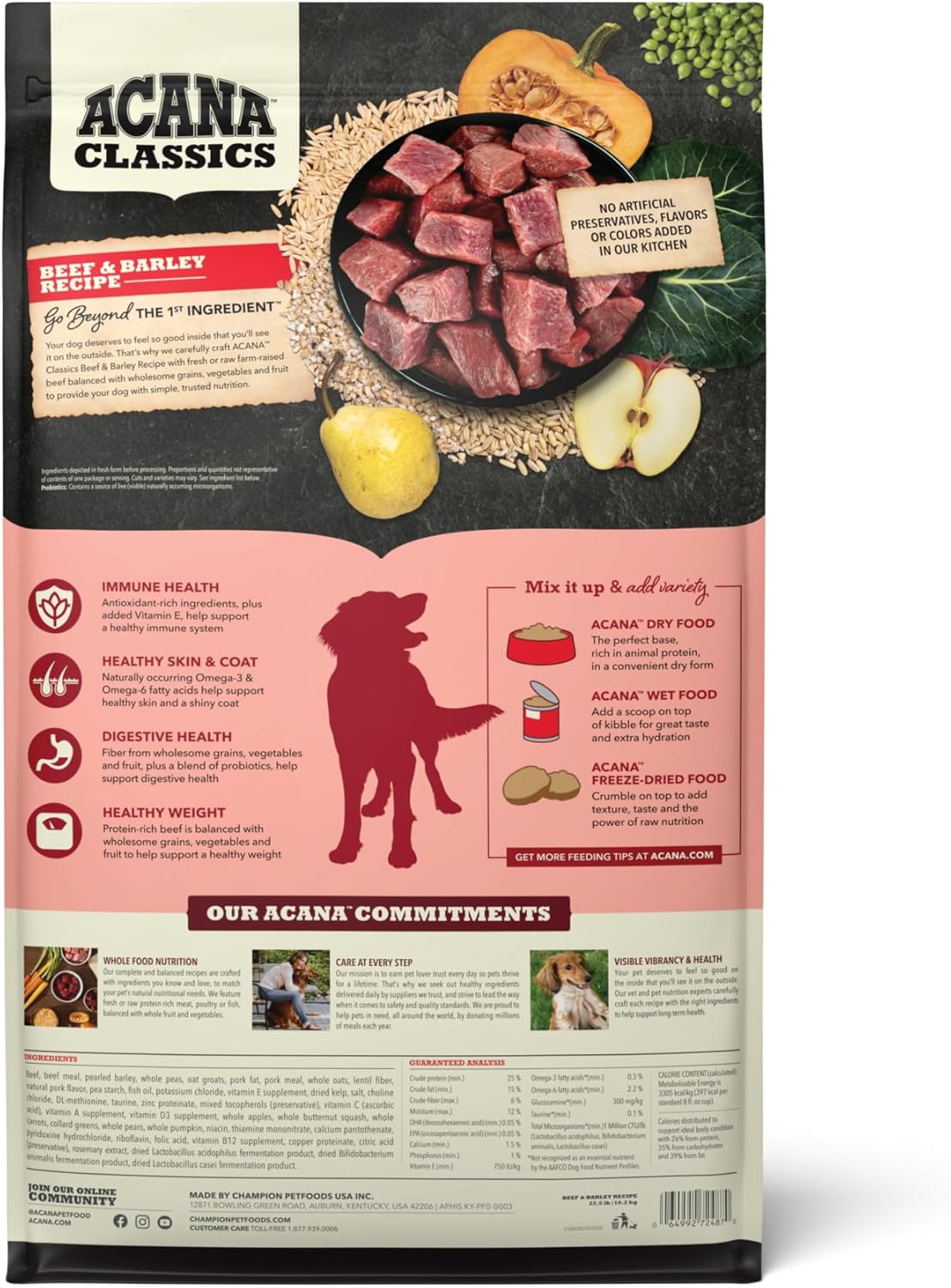 ACANA C  BEEF BARLEY 22.5LB