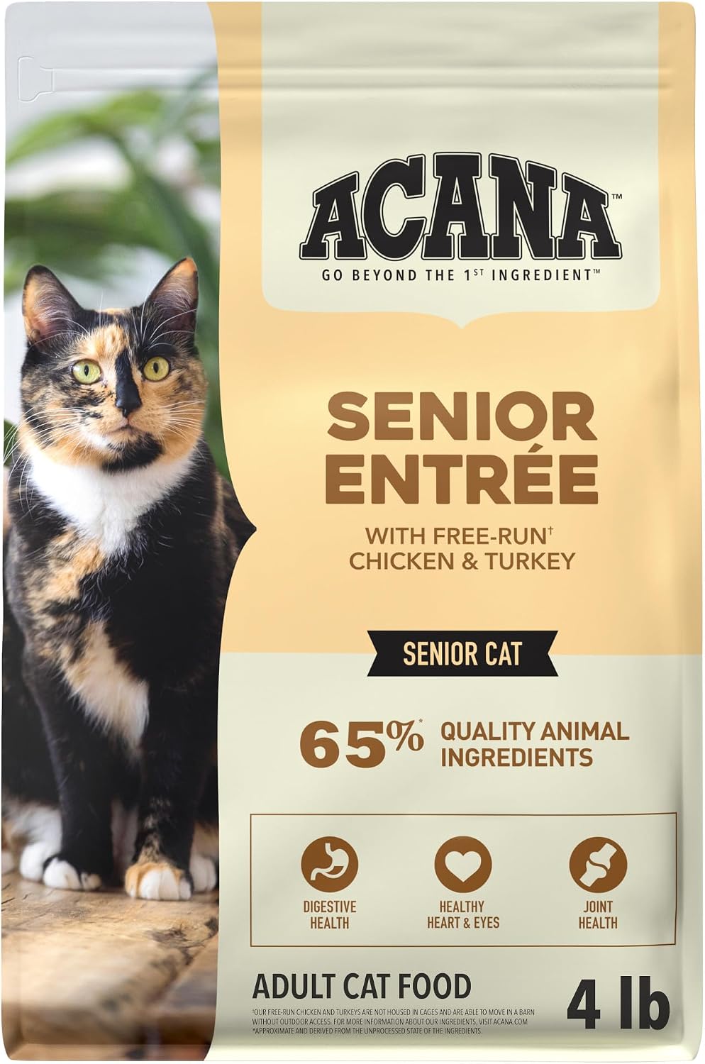 ACANA Dry Cat Food for Seniors Senior Entrée Chicken Turkey and Duck 4lb Bag