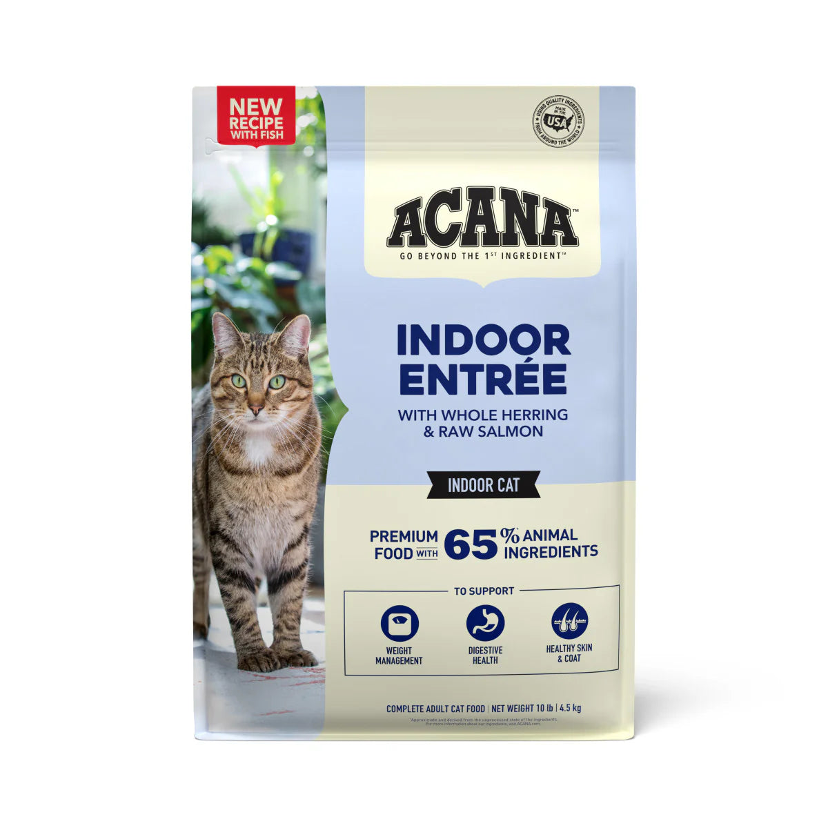 Acana Indoor Dry Cat Food Whole Herring & Raw Salmon 10 lb