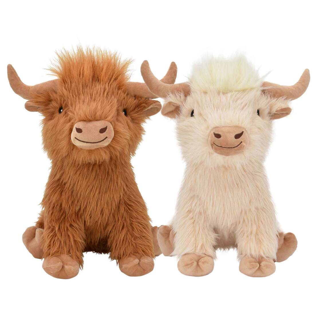 Multipet Shaggy Highland Cow Dog Toy, Jumbo, 14 Inches