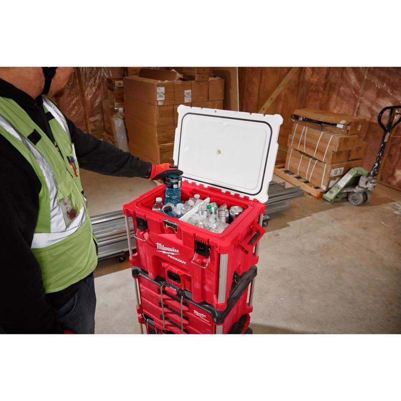 Milwaukee Packout Red/White 40 qt Cooler
