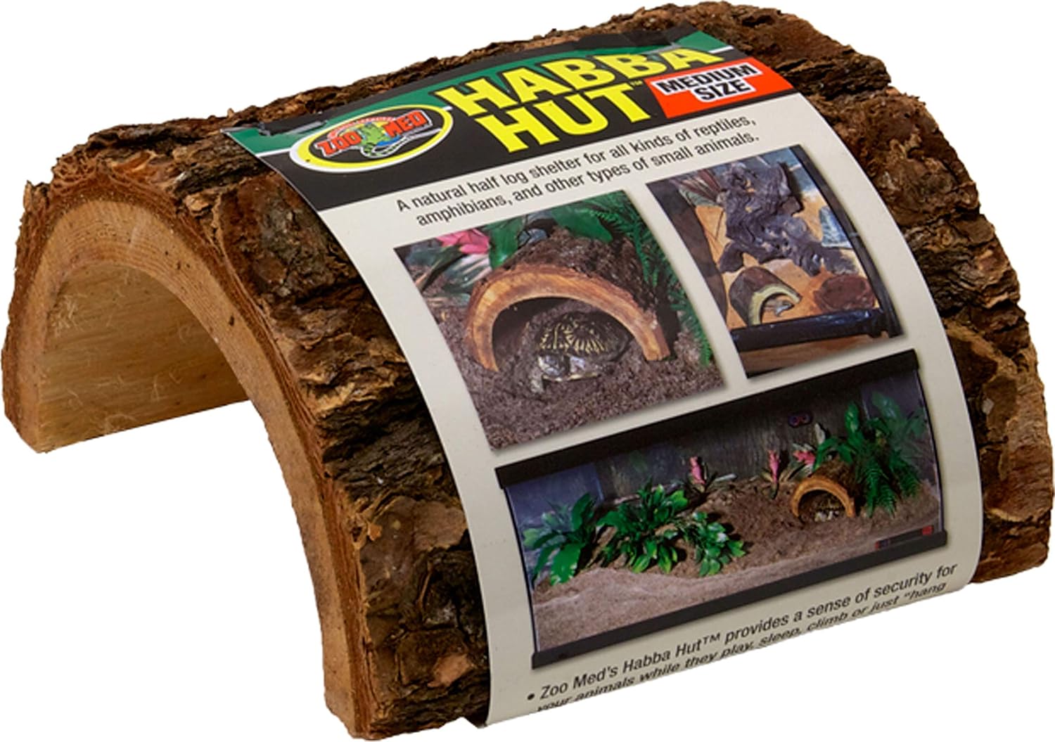Zoo Med Habba Hut for Terrariums Large (7" L x 6.5" W x 3.5"H)