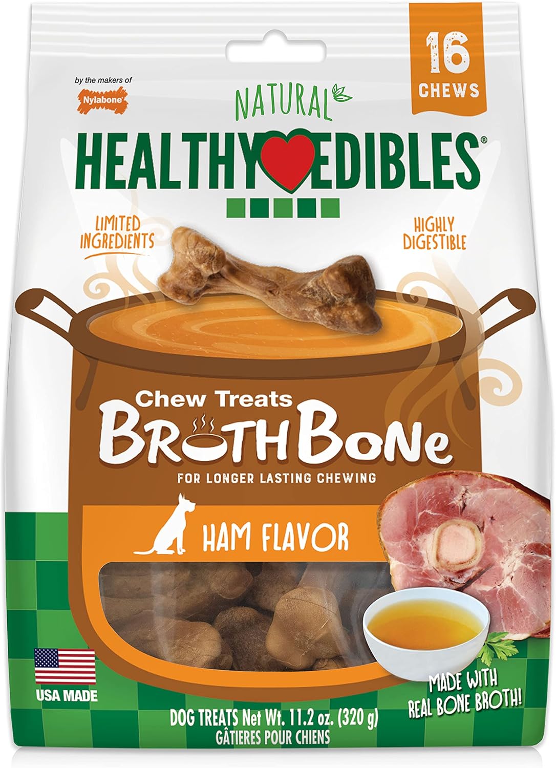 Nylabone Bone Broth 16 ct