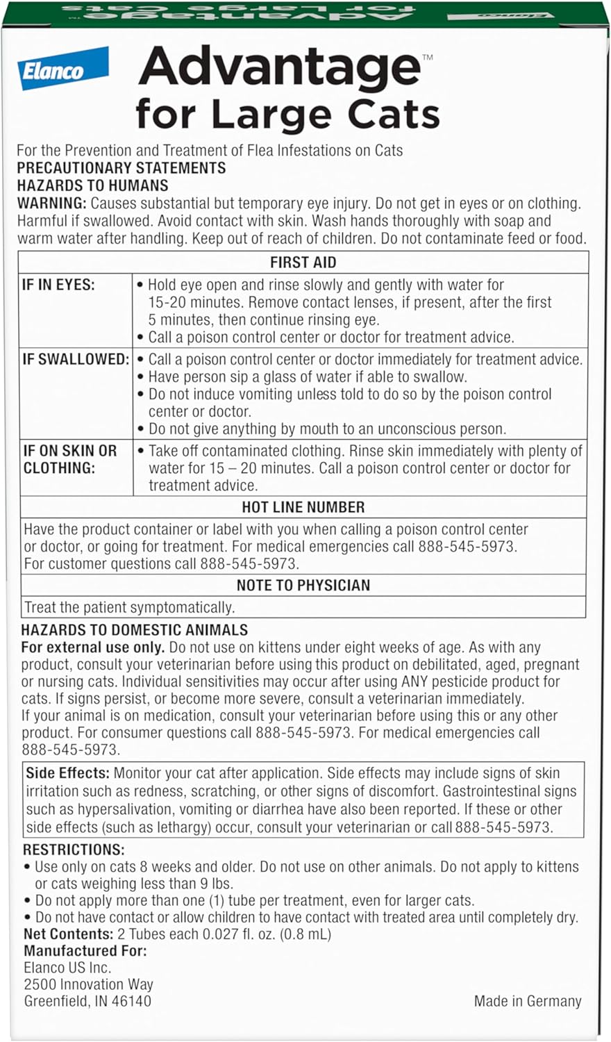 ADVANTAGE CAT 2month ov9 LB