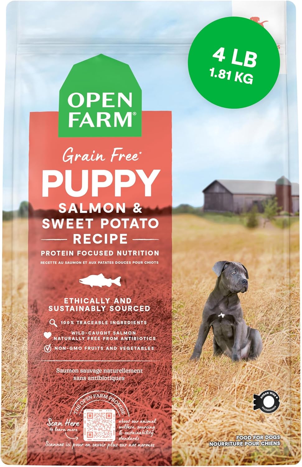 OPEN FARM PUP SALMON GF 4LB