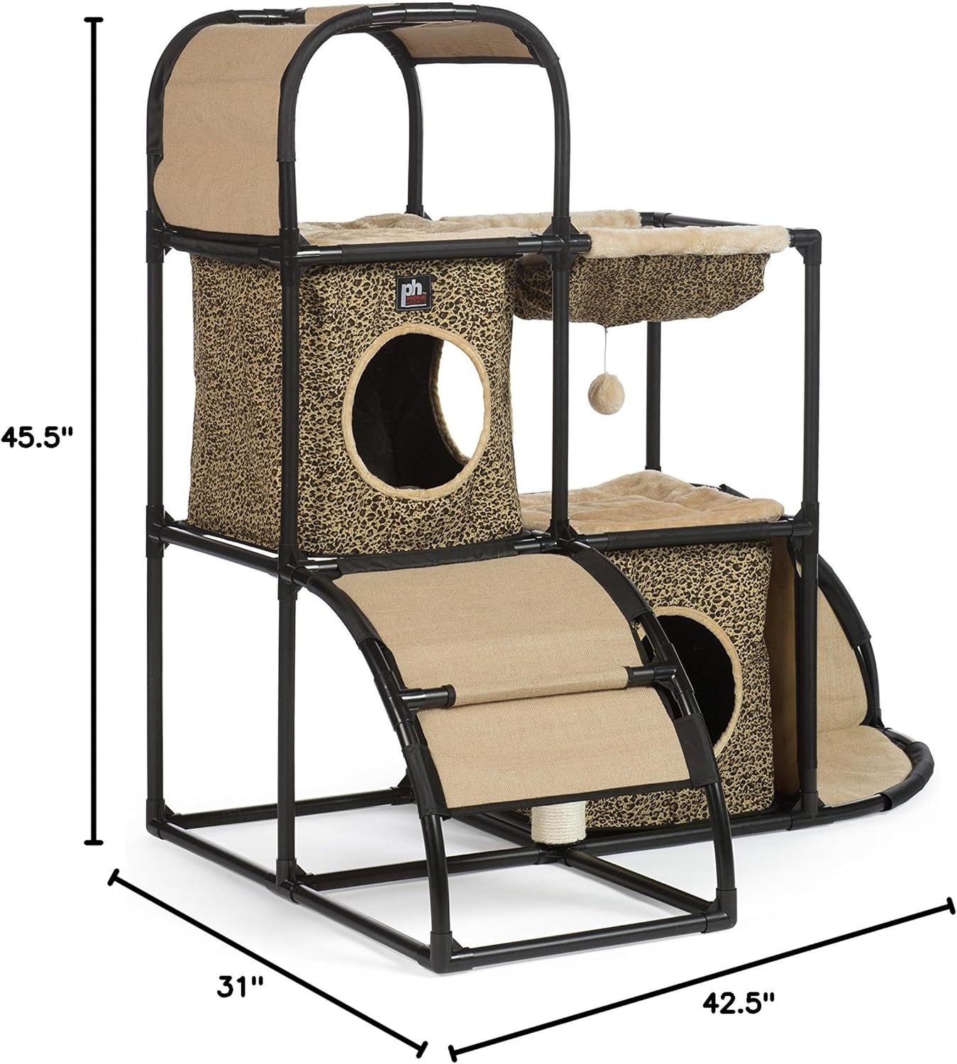 Prevue Pet Products Catville Townhome, Leopard Print
