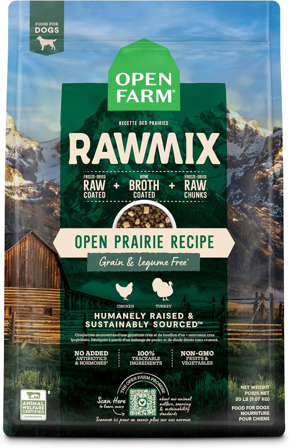 OPEN FARM RAWMIX OP GF 20LB