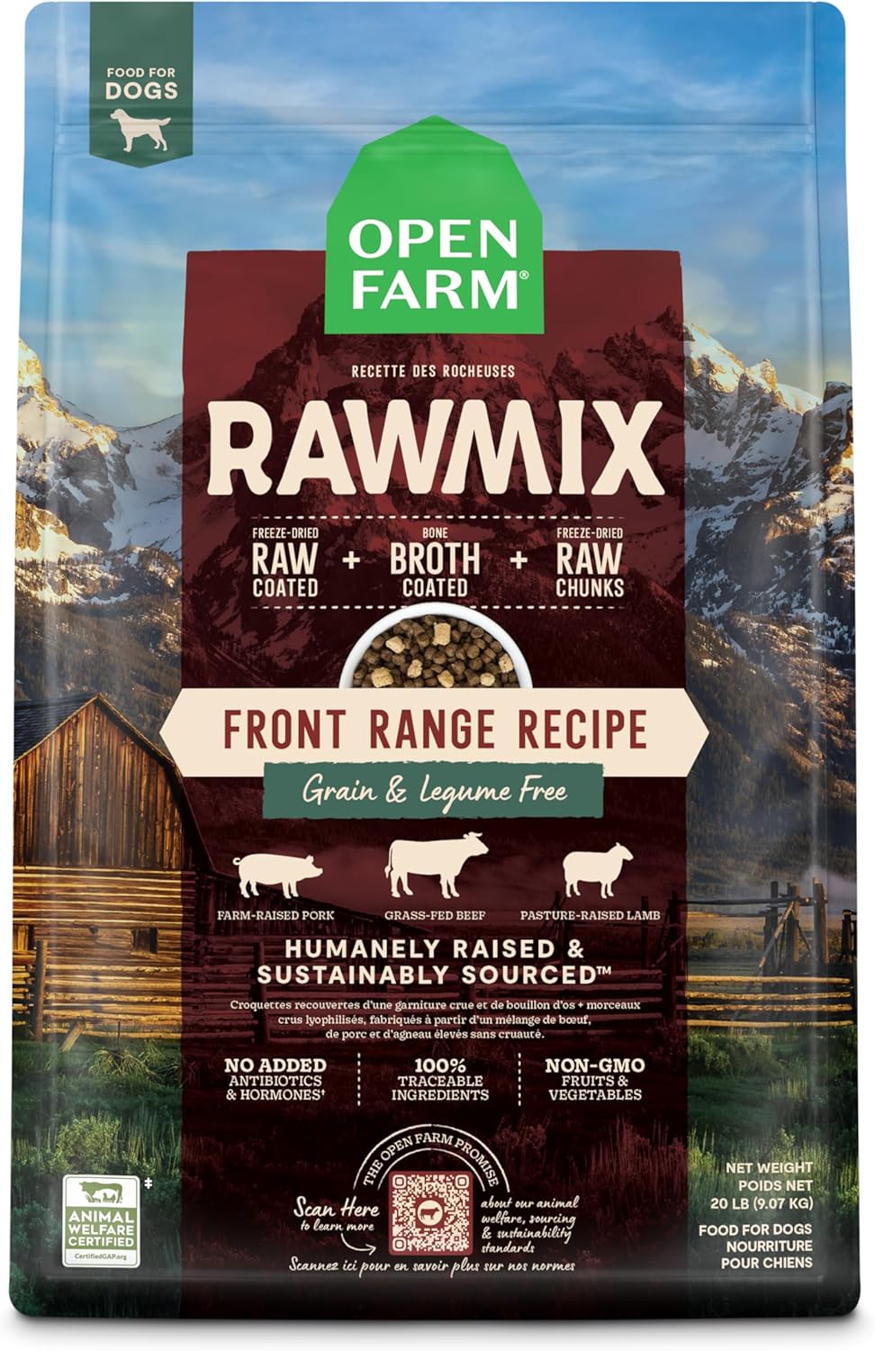 OPEN FARM RAWMIX FR GF 20LB