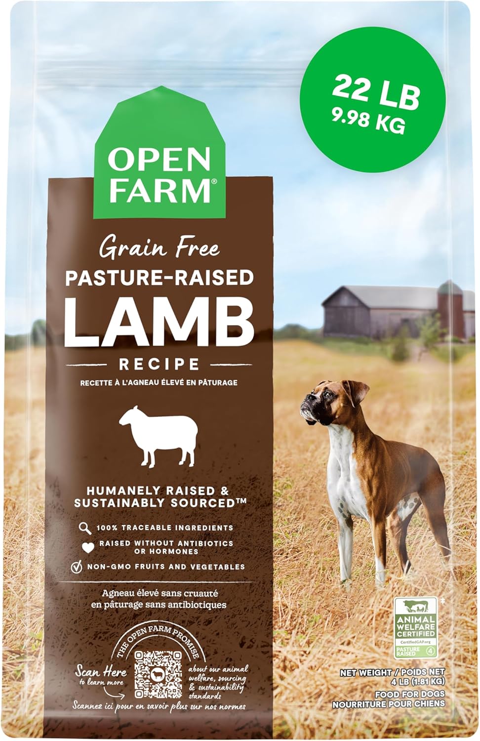 OPEN FARM DOG LAMB GF 22LB