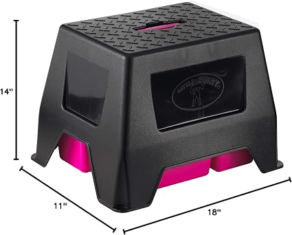 Little Giant Duratote Step Stool with Grooming Box Pink